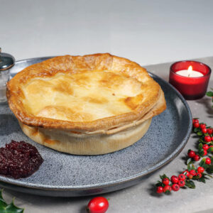 turkey, ham and cranberry large family pie